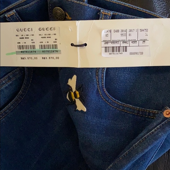Gucci Embroidered Butterfly Jeans - Picture 6 of 7